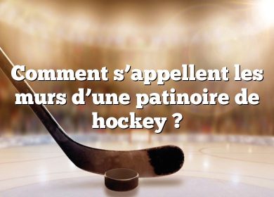 Comment s’appellent les murs d’une patinoire de hockey ?